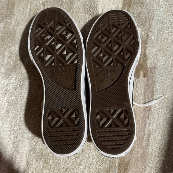 Orange and yellow striped platform Converse - Picture 3 of 4